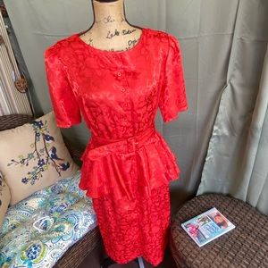 Orange dress, size 12 , dry clean only